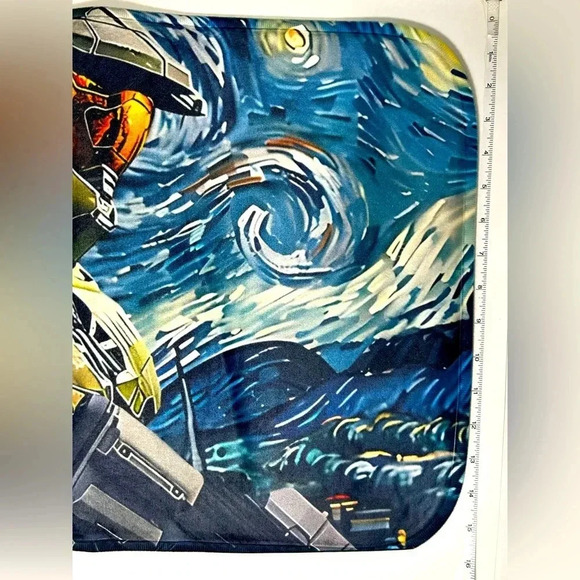 Halo / Master  Chief x Vincent Van Gogh’s The Starry Night - Floor / Door Mat ✨ - Picture 3 of 6